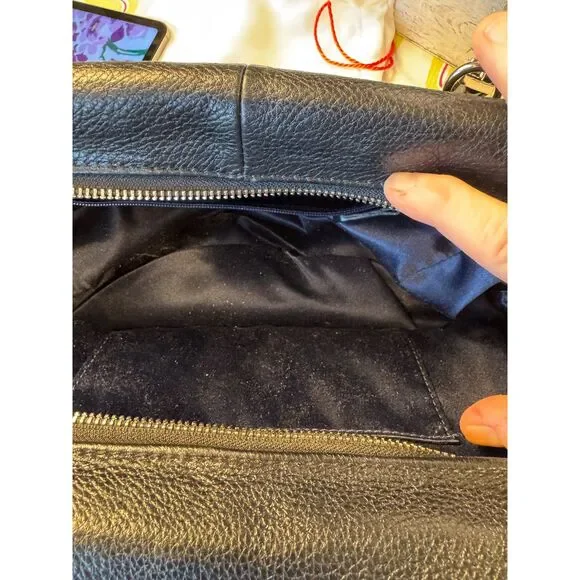 Coach Madison Madeline pebbled leather East/West Satchel silver hardware - Picture 8 of 9